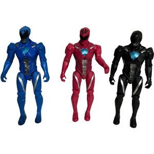 3 Power Rangers Movie 2017 5” Action Figures Red Blue Black Jason/Zack